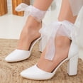 thumbnail image 3 of Gisele - Zapatos de novia blancos con lazo blanco 22.5 CM, 3 of 9