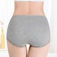 thumbnail image 6 of SNOWSONG Plus Size Panties Seamless Underwear Womens Mid-waisted Tummy Lace Panties Cotton Breathable Hipster Triangles Womens Underwear Cotton Panties for Women Gray L, 6 of 8