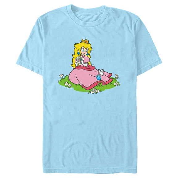 Men's Nintendo Princess Flower and Butterfly  Graphic T-Shirt