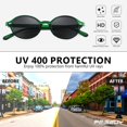 thumbnail image 4 of Gafas de Sol FEISEDY Retro Ovaladas B1171 Verde Transparente para Mujer, 4 of 7
