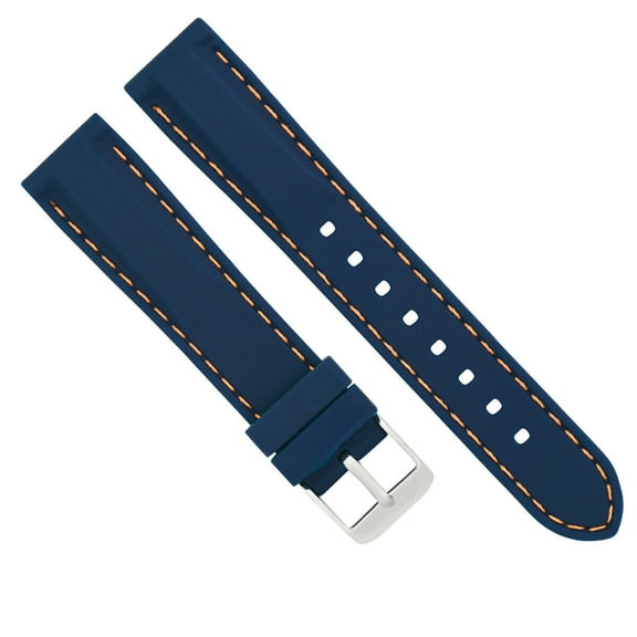 18MM RUBBER DIVER WATCH BAND STRAP FOR TAG HEUER FORMULA F1 WATCH BLUE ORANGE ST