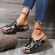 thumbnail image 5 of Sandalias de tacón plano de color con empalme para mujer Wmkox8yii ytu764, 5 of 9