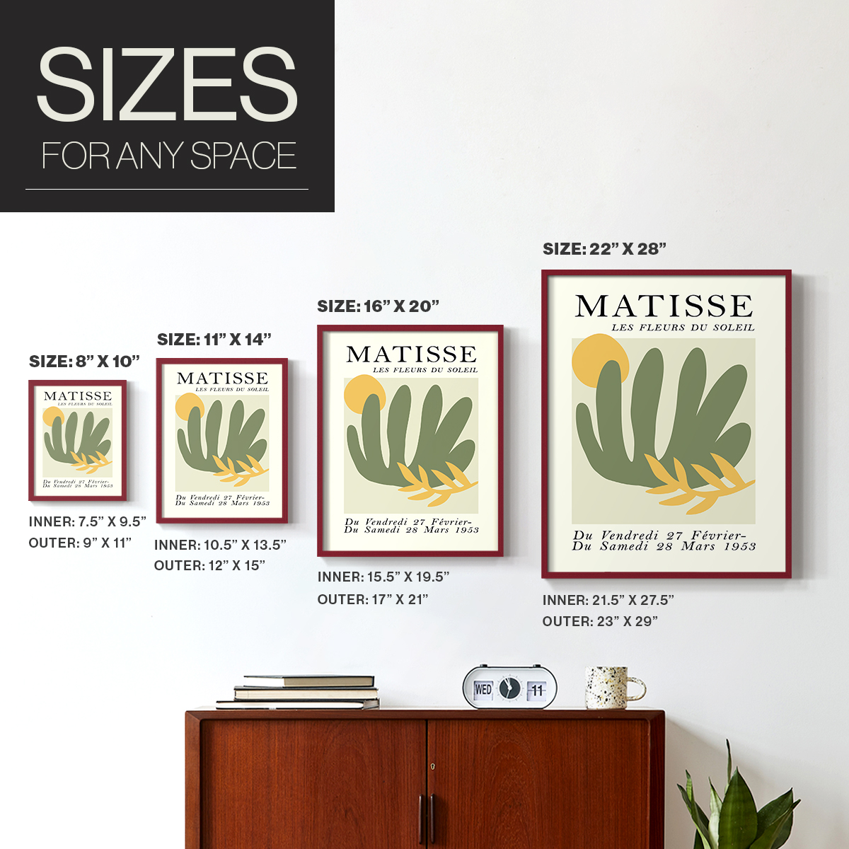 Matisse CCLXXVIII in Solid Wood 8 x 10 Framed Print