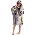 thumbnail image 2 of Wehilion 6-12YR Oversized Sweatshirt Hooded Blanket Sherpa Hoodie for Girls Boy Wearable Blanket Hoodie for Kids, 2 of 6
