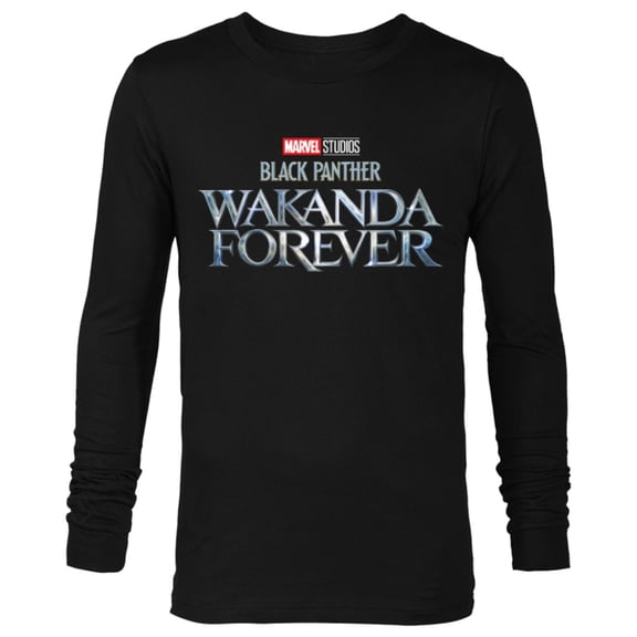 Marvel Black Panther: Wakanda Forever Theatrical Logo - Long Sleeve T-Shirt for Men - Customized-Black