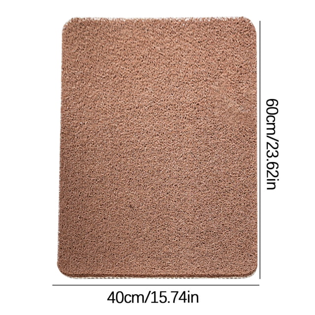 Floor Mat for Bathroom Non-slip Bathing Foot Mat with Silk Ring Design PVC Material 40 cm x 60 cm