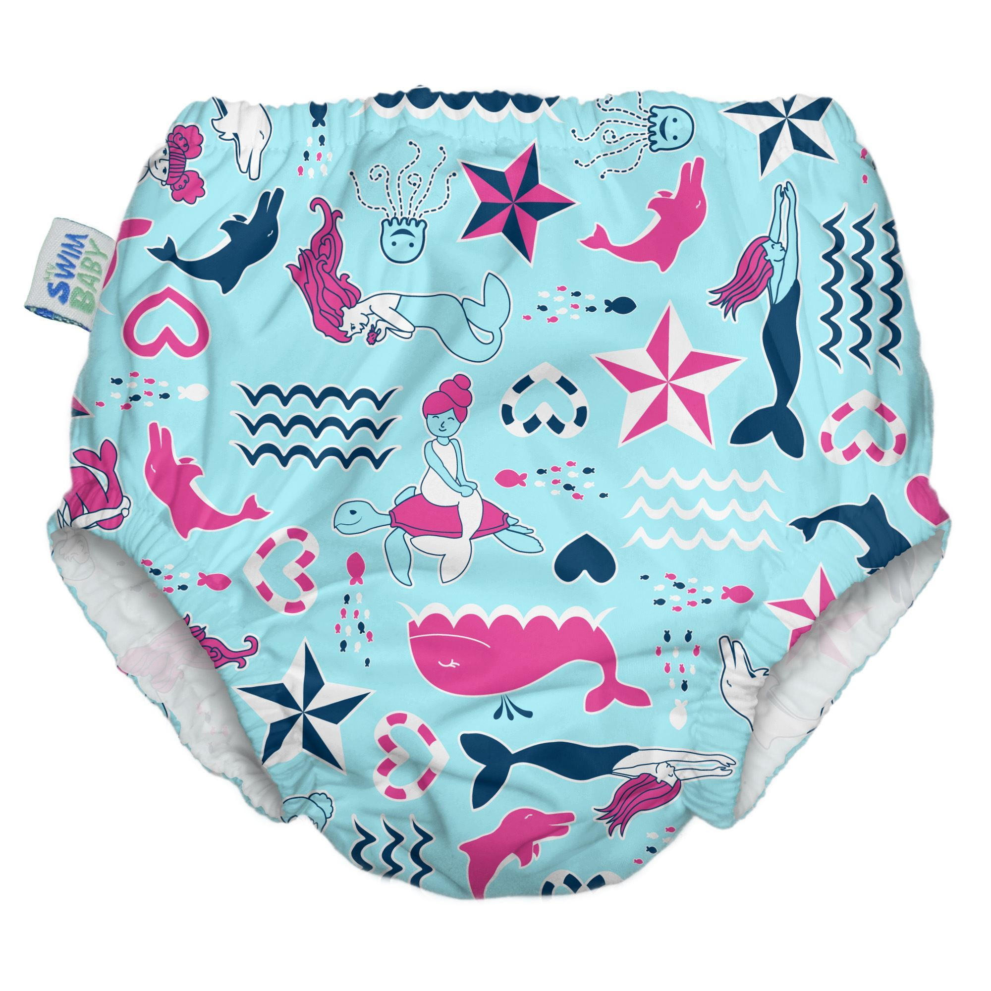 My Swim Baby Swim Diaper, Little Mermaids, S