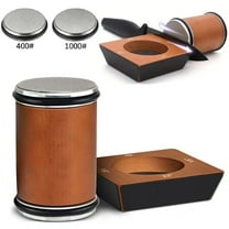 Rolling Knife Sharpener System Kit,4-Angle Tumbler Double Diamond 400 1000 Discs Sharpening Stone for Kitchen Knives