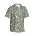 thumbnail image 2 of Daiia Retro Hippie Groovy Mushroom Hawaiian Shirt for Men Gentle Cotton Regular Short Sleeve Casual-Medium, 2 of 9