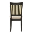 thumbnail image 6 of Weston Home Pulukan Cane Slat Back Dining Chair (Set of 2), Antique Black Finish, Beige Linen, 6 of 10