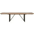 thumbnail image 2 of Extension Dining Table with Wooden Live Edges, Brown, 2 of 5