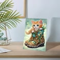 thumbnail image 3 of DIY Diamond Painting Kit with Stand Frame Cat Boots Creative Home Decor Desktop Ornament Decorative Photo Frame Beginner Craft Gift, 3 of 4