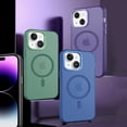 thumbnail image 2 of Compatible with iPhone 15 Frosted Case Magnetic Wireless Charging Case for Men Women Slim Soft TPU Cover Fashion Luxury Protection Shockproof Translucent Matte Phone Case, Blue, 2 of 9