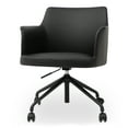 thumbnail image 2 of Moe's Home Collection Morris Office Chair PVC Black Metal, 2 of 3