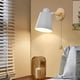 thumbnail image 4 of Lámpara De Cabeza De Dirección E27, Luz De Pared Nórdica Decorativa, Luz De Noche Moderna Con Interruptor De Cadena Colgante matsuzay HA025234-01, 4 of 5
