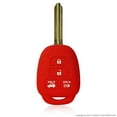 thumbnail image 4 of Dobrev Black Silicone 4 Buttons Smart Key Case Cover Bag Fob Holder for Toyota RAV4 Corolla Camry Venza Avalon Replacement Key Fob HYQ12BDM (red), 4 of 5