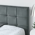 thumbnail image 6 of Queen Velvet Tufted Upholstered Daybed Frame - Mid-Century Style Bed with Comfortable Backrest & Armrests for Bedroom/Living Room, Grey (85.5''W x 64.5''D x 30.5''H) - No Box Spring Needed, 6 of 13