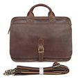 thumbnail image 2 of Genuine Leather Leisure Briefcase Large Laptop Business Handbag For Men, 2 of 4