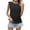 Black, variant on Women's Sleeveless T-Shirt with Shoulder Pads - Loose Fit Stretch Vest Top | Sleeveless Shoulder Pad Loose Fit T Shirt Vest for Women (White | L)