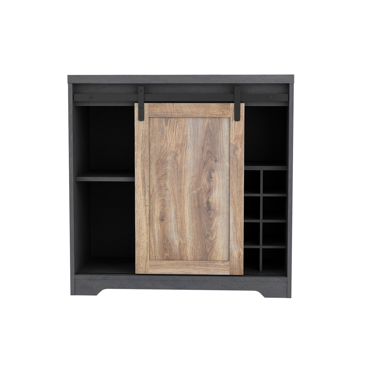 Kadyn 31 Inch Kitchen Buffet Storage Cabinet, Particle Board Farmhouse Barn Door Bar Cabinet for Dining Living Room, Modern Black Coffee Bar Cabinet Kadyn 31 Inch Kitchen Buffet Storage Cabinet, Particle Board Farmhouse Barn Door Bar Cabinet for Dining Living Room, Modern Black Coffee Bar Cabinet