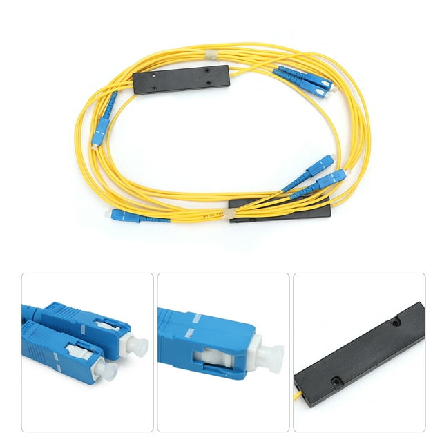 Divisor De Fibra óptica 1x2 2 PCS PLC Fiber Splitter 1x2 Divisor óptico Baja Pérdida De Inserción 3.8dB Uniformidad De Canal Máximo 0.6dB Max Para Fibra Comunicación