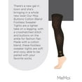 thumbnail image 7 of MeMoi Miss Buttons Cotton Blend Footless Sweater Tights - Womens - Female (Small/Medium, Black), 7 of 7