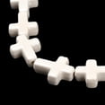 thumbnail image 4 of Handmade Porcelain Beads Pearlized Cross Floral White 16~17x13~13.5x5.5mm Hole: 1.4mm about 20pcs/strand 13.39 inch(34cm), 4 of 5