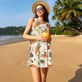 thumbnail image 3 of Balery Cute Vegetables Vestidos de verano para mujer con estampado: vestido holgado sin mangas, vestido playero informal y cómodo para días calurosos., 3 of 7