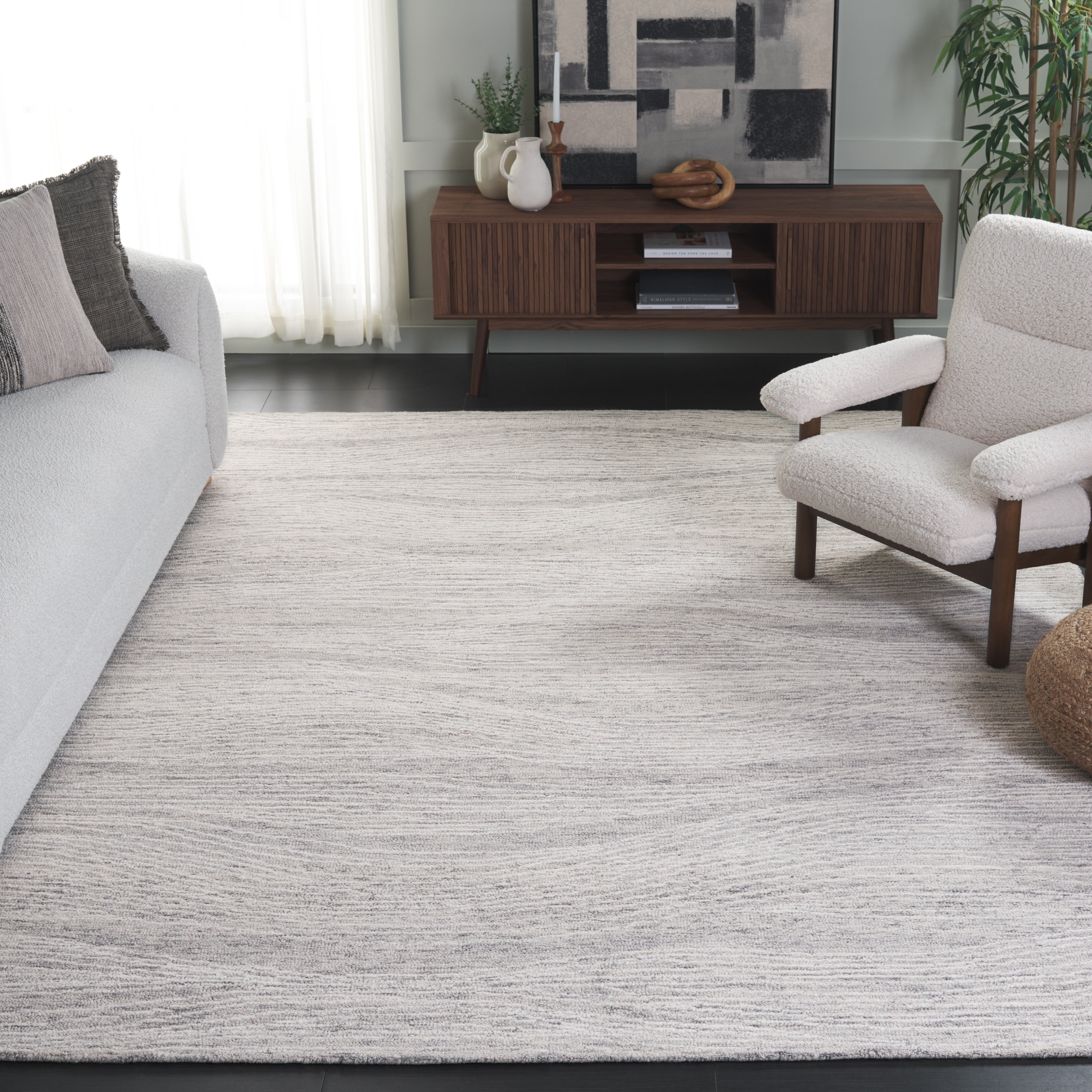 SAFAVIEH Metro Bridget Abstract Area Rug, Grey/Ivory, 8' x 10'
