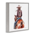 thumbnail image 3 of Stupell Industries Southwestern Equestrian Glam Cowgirl Gray Framed Giclee Art, 17 x 17, by Amanda Greenwood, 3 of 8