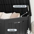 thumbnail image 5 of LHBcraft 150 Gallon Resin Deck Box,Lockable Outdoor Storage Container,Waterproof Storage Box for Patio Furniture Cushions,Black, 5 of 5