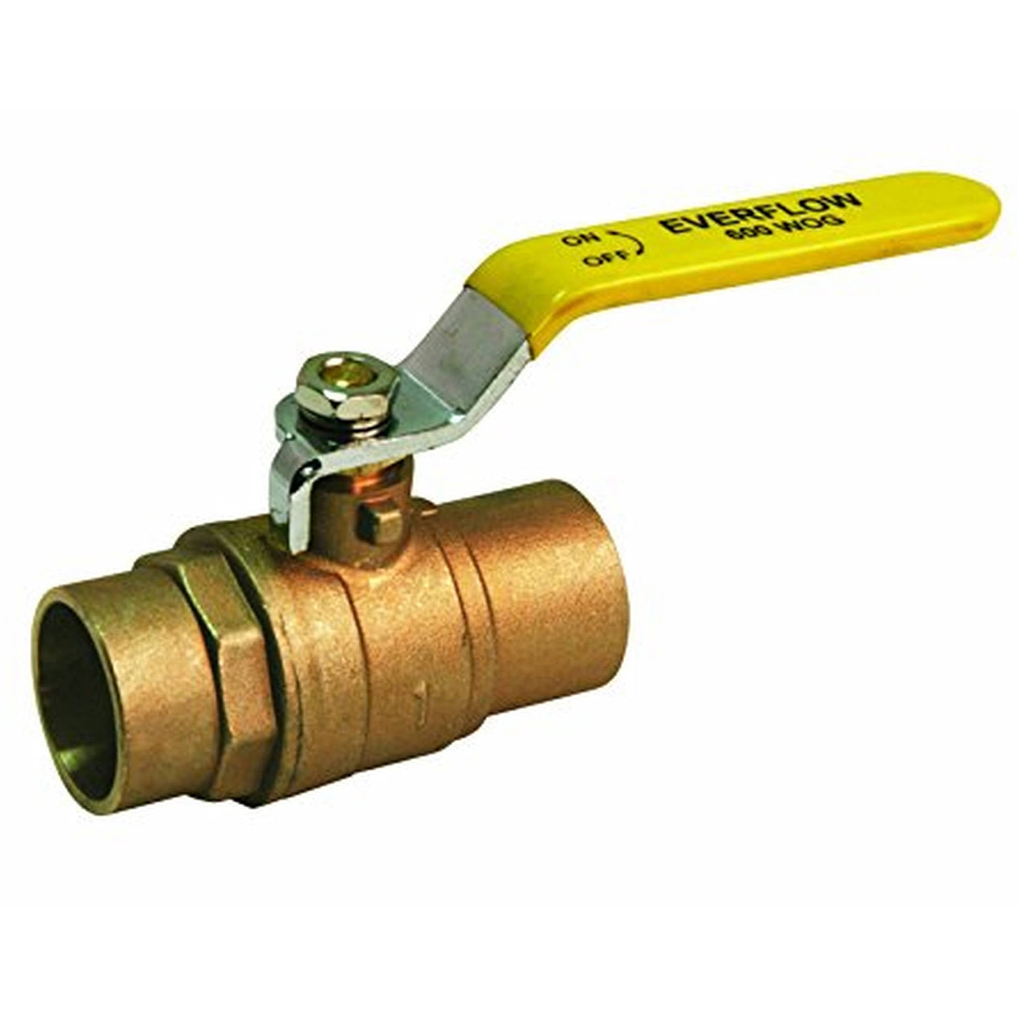 Everflow Supplies 600C112NL Lead Free Full Port Brass Ball Valve with Solder Cups, 11/2