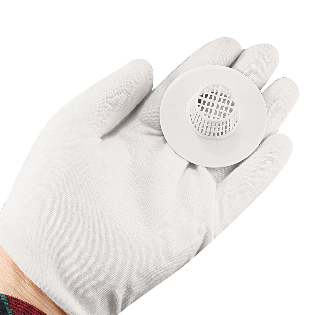 Unique Bargains Bathroom Drain Hair Stopper Strainers Sink Drainer Screen Net White 4pcs