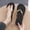 Gold, variant on Womens Flip Flops Toe Post Flat Sandals Rubber Sole Beach Slippers For Women Metallic Shiny Straps Open Toe Summer Pool Shoes US: 7 Black