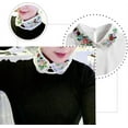 thumbnail image 7 of CAILDANL Lace Chiffon Detachable Blouse False Collar Embroidery Flower Fake Half Shirt Collar for Women, 7 of 7