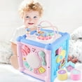 thumbnail image 4 of Infant Hand Drum Activity Cube Toy Multifunctional Music Beating Piano Shape Sorter Gear Rotation Early Learning Charging Required, 4 of 9