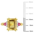thumbnail image 3 of Everly Women's Citrine and Ruby 18k Yellow Gold Plated Ring, 3 of 9