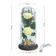 thumbnail image 2 of Bright glass dome roses-Holiday gift for women - yellow, 2 of 5