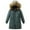 Green, variant on Boys Girls Long Coat Insulated Heavyweight Puffer Jacket Waterproof Fleece Lined Parka Jackets Insulated Parka with Faux Fur Hooded Padded Down Coat