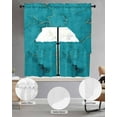 thumbnail image 3 of Turquoise Marble Kitchen Curtains Sets 24 Inch Length with Valance, Minimalist Abstract Golden Fluid Art Swag Valances and Tiers Curtain Set Drapes Swag Curtains for Living Room, Bathroom, Bedroom, 3 of 6