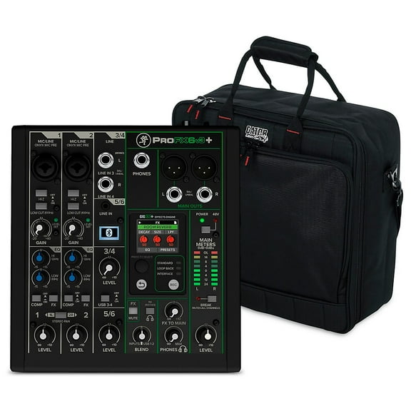 Mackie ProFX6v3  6-Channel Mixer With Gator Mixer Bag