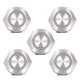 thumbnail image 4 of 5Pcs Momentary Push Button Switch Metal Auto Reset Ultra Thin Waterproof with LED 19mmDC12~24V White, 4 of 5