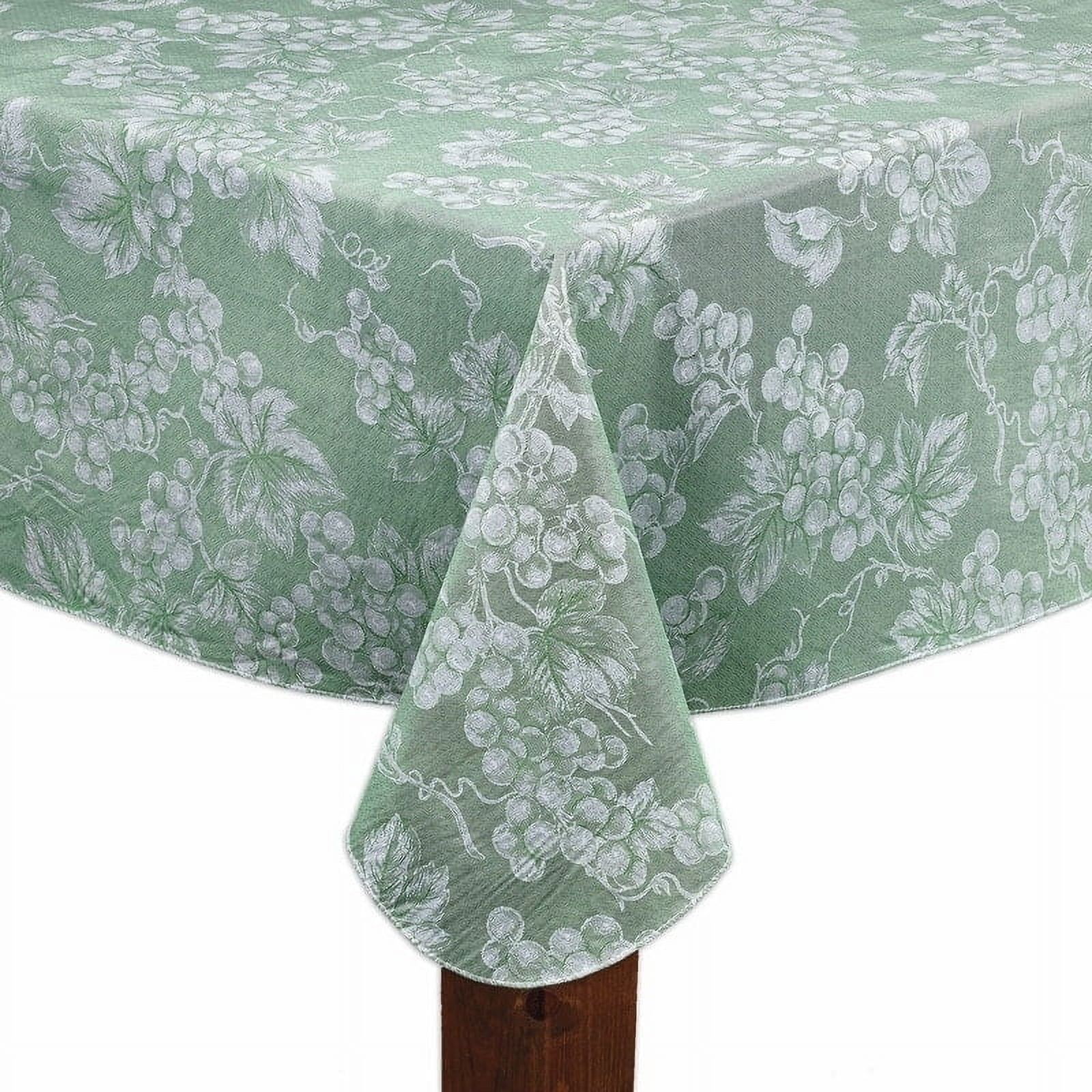 Grape Vine Premium Vinyl Table cover - 70" Round, Blue