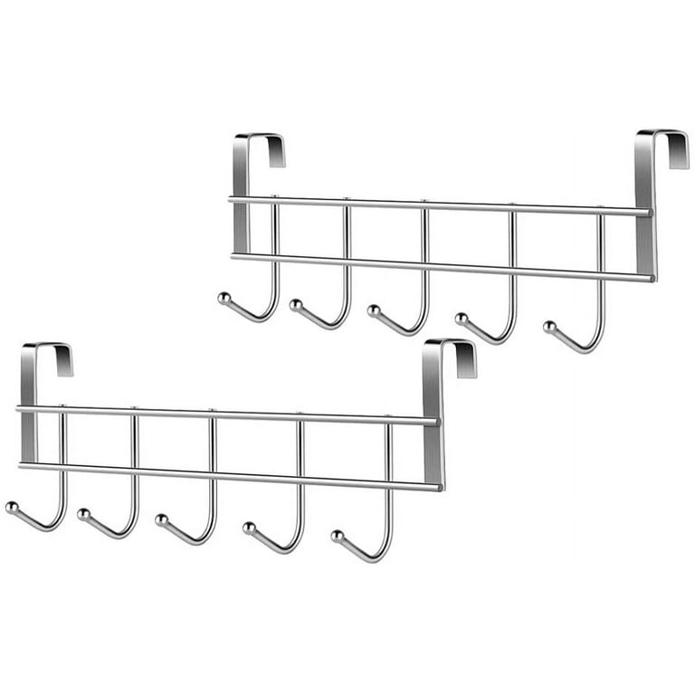 Wallet Metal Over Door Hanger Door Hook Coat Rack Stainless Steel Peg Rack  Punch Free Coat Hooks Coat Hangers Key Rack for Clothes Hat Party Supplies 2pcs  Stainless Steel S Hooks 