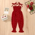 thumbnail image 2 of BOOMNY Toddler Baby Girls Sleeveless Heart Prints Romper Suspenders Jumpsuit Clothes Comfort Onesie, 2 of 6