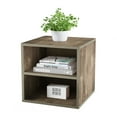 thumbnail image 2 of Lavish Home Modern Stackable Modular Cube End Table with Shelves (Gray), 2 of 8