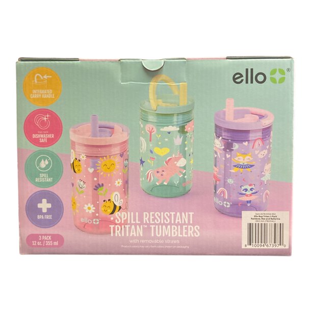 Ello Kids Bop 12oz Tritan Tumbler With Screw-On Lids and Removable