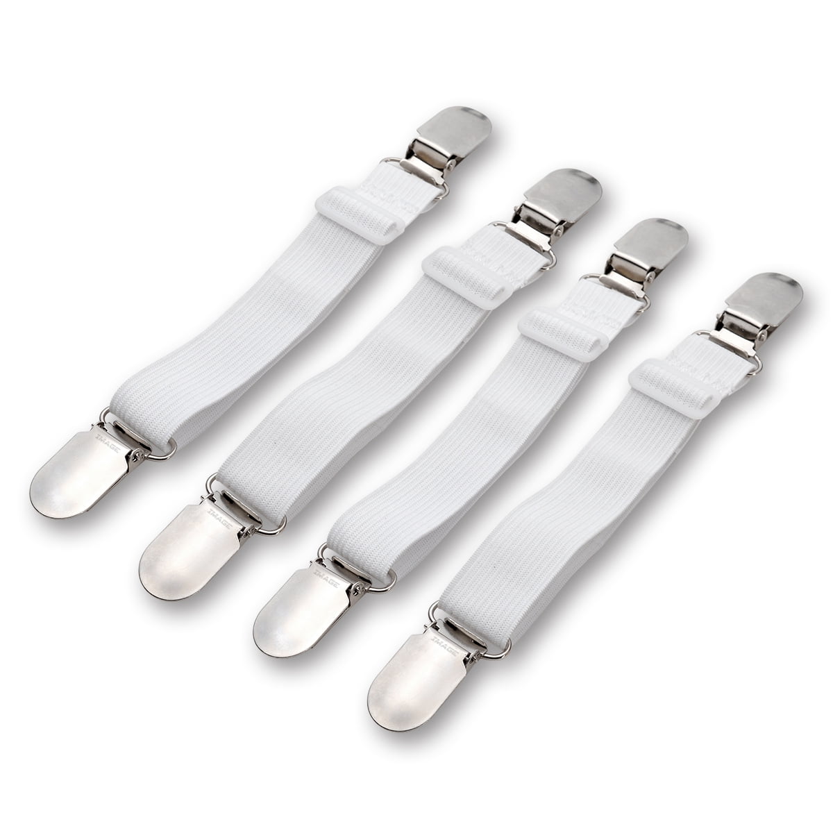 4PCS Adjustable Bed Sheet Elastic Suspender Corner Holder Straps Fasteners Clips 