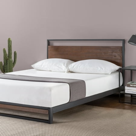 Wood Four Poster Bed - Zinus Suzanne Metal and Wood Platform Bed with Headboard