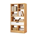 thumbnail image 6 of IOTXY Wooden Open Display Bookcase - 51" Height 7 Cubes Freestanding Storage Bookshelf with Drawer, Maple Yellow, 6 of 6